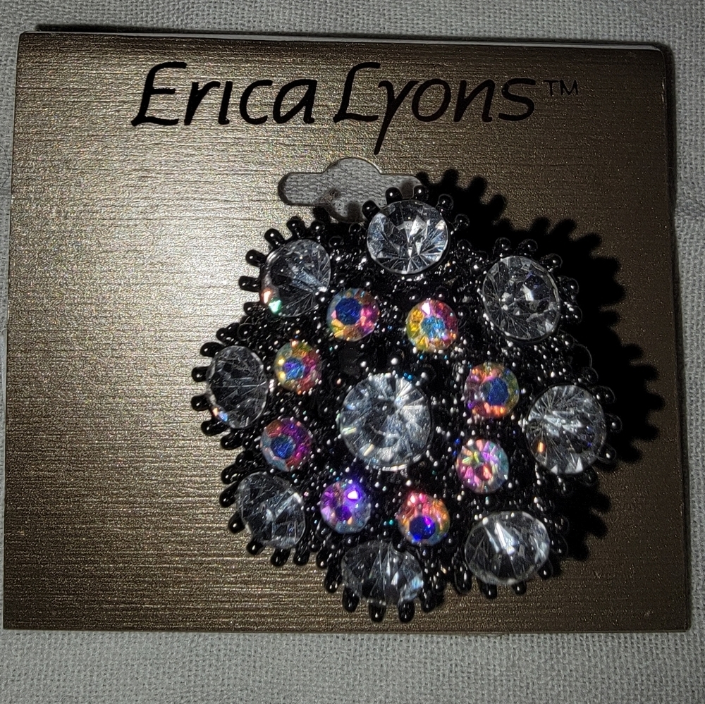 Erica Lyons Rhinestone AB Crystal Look Stretch Cocktail Statement Ring